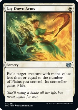Lay Down Arms from BRO #11, Magic: The Gathering card