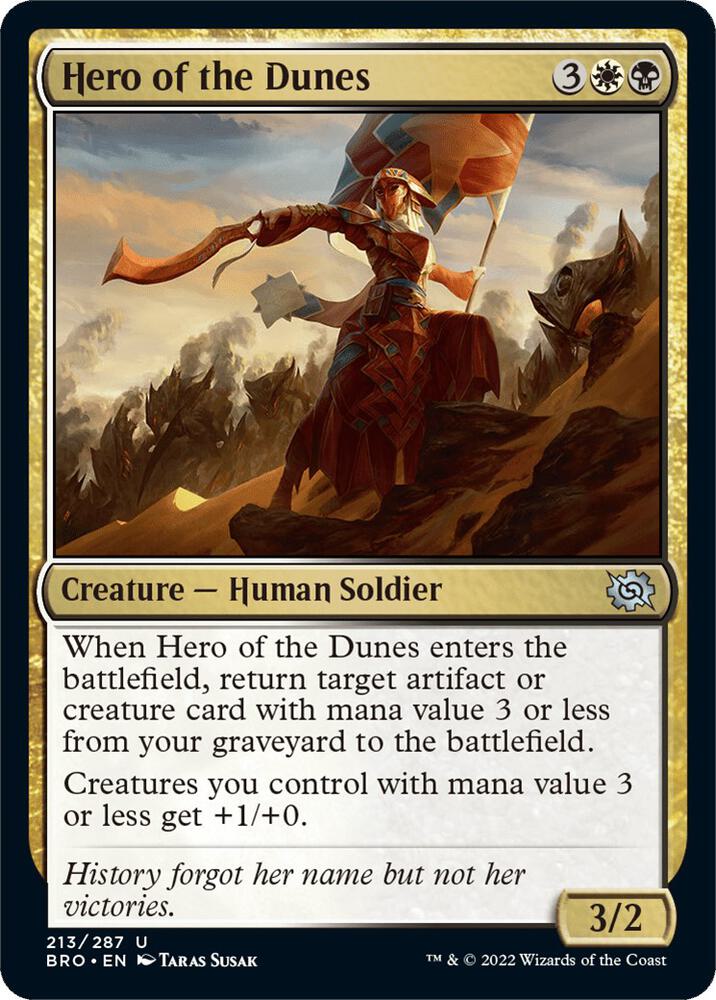 Hero of the Dunes - The Brothers' War - Magic: The Gathering - TCGplayer.com Hero of the Dunes - The Brothers' War - Magic: The Gathering - TCGplayer.com