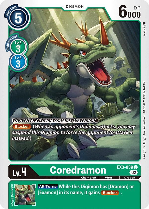 Coredramon - EX3-039 - Draconic Roar - Digimon Card Game