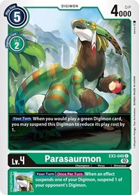 Parasaurmon - Draconic Roar - Digimon card