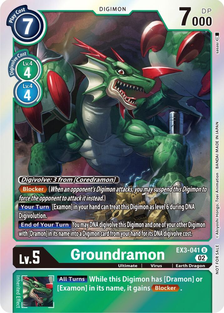 Groundramon Box Topper digimon card