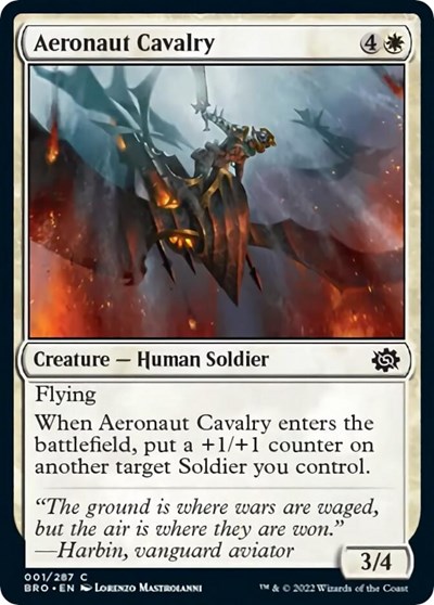 Aeronaut Cavalry from BRO #1, Magic: The Gathering card