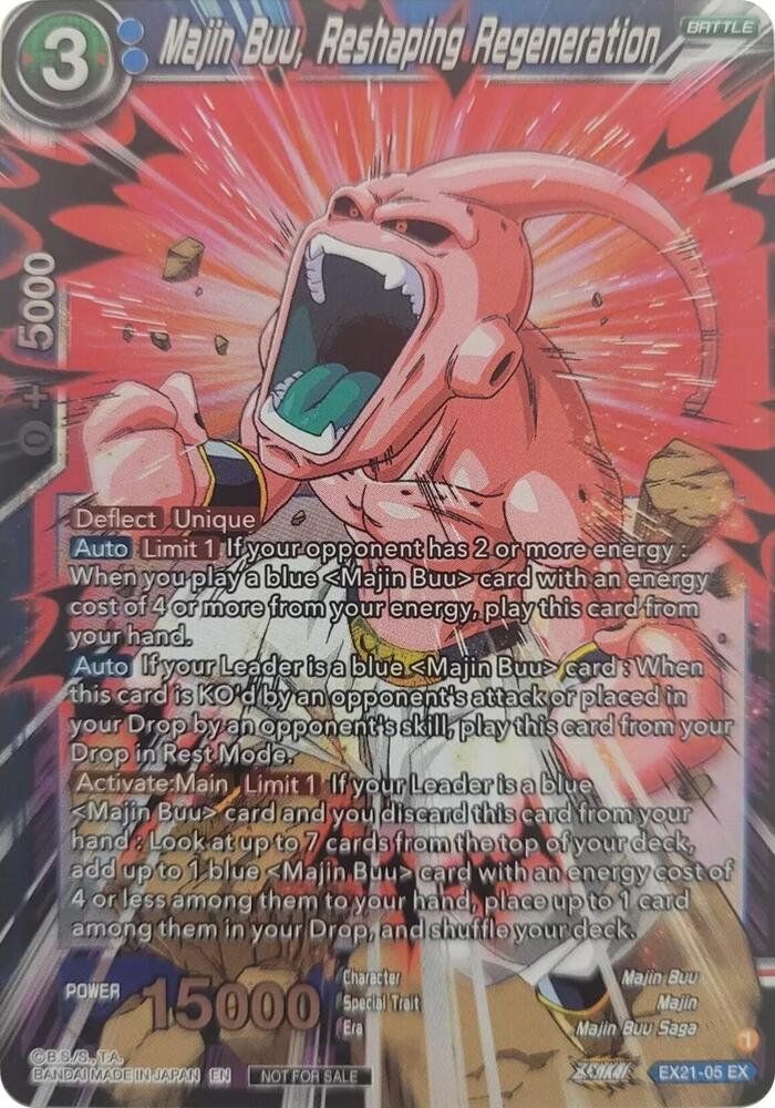 Majin Buu, Reshaping Regeneration (Zenkai Series Pack Vol.1) #EX21-05 — Tournament Promotion Cards