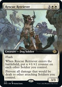 Rescue Retriever (Extended Art) - The Brothers' War - Magic: The Gathering card