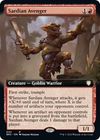 Sardian Avenger (Extended Art) - Commander: The Brothers' War - Magic: The Gathering card