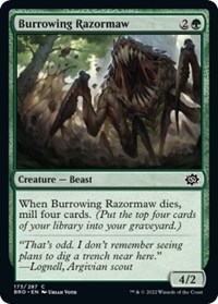 Burrowing Razormaw - The Brothers' War - Magic: The Gathering card