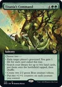 Titania's Command (Extended Art) - The Brothers' War - Magic: The Gathering card