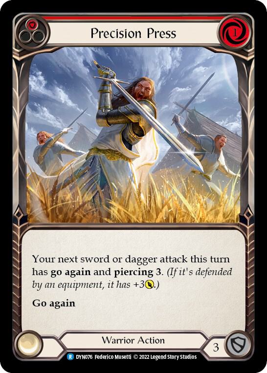 Precision Press (Red) - Dynasty - Flesh and Blood TCG - TCGplayer.com