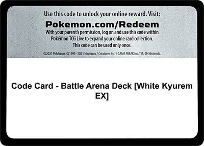 Code Card - Battle Arena Deck [White Kyurem EX]