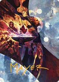 Urza's Command Art Card (Gold-Stamped Signature) - Art Series: The Brothers' War - Magic: The Gathering card