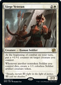 Siege Veteran - Promo Pack: The Brothers' War - Magic: The Gathering card