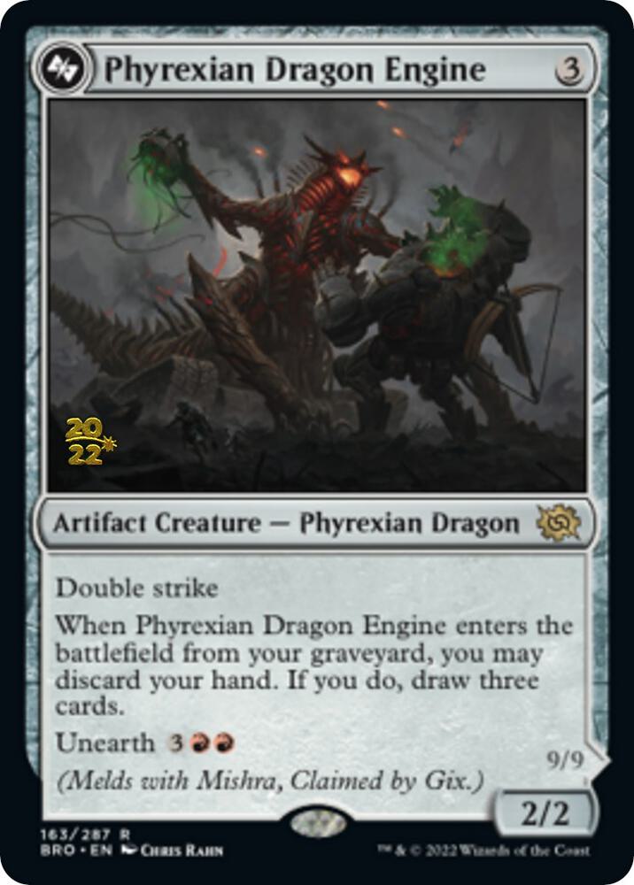 Phyrexian Dragon Engine #163s — The Brothers' War Promos