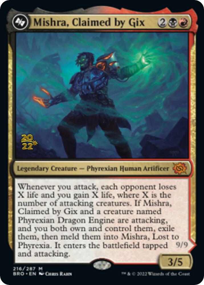 Mishra, Claimed by Gix #216s — The Brothers' War Promos