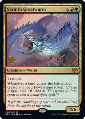 Sarinth Greatwurm #220 – Prerelease Cards (Mythic)