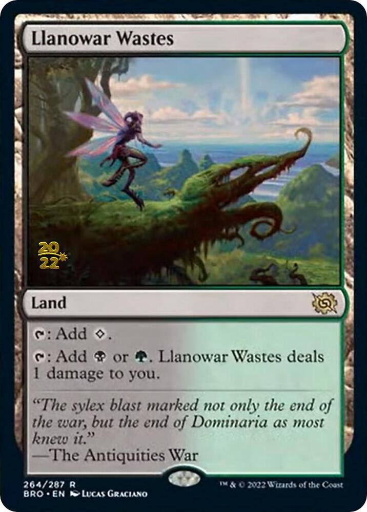 Llanowar Wastes #264s — The Brothers' War Promos
