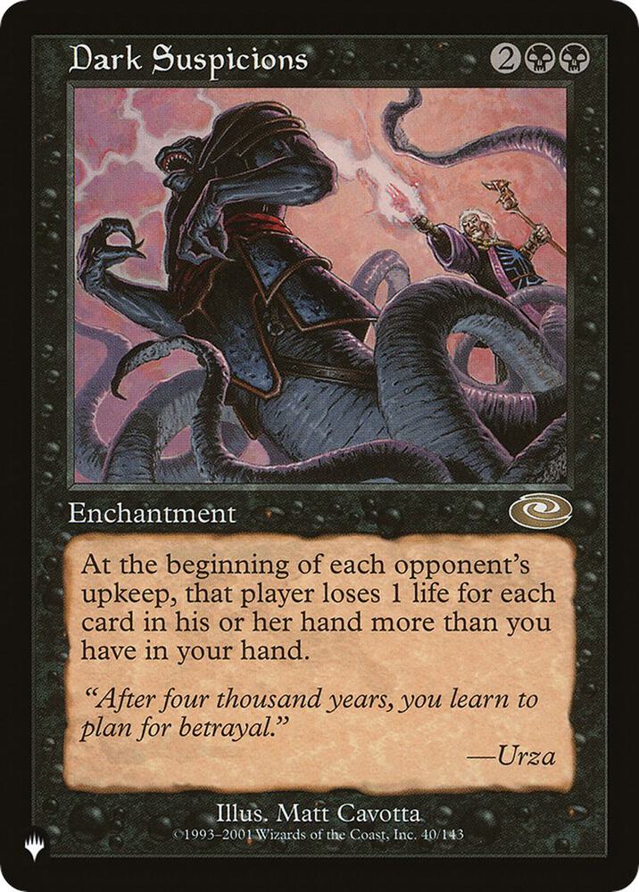 Dark Suspicions - The List Reprints - Magic: The Gathering