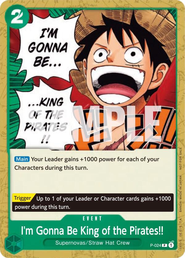 Im Gonna Be King of the Pirates onepiece card