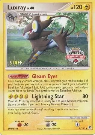 Luxray - 7/130 (National Championships) [Staff] 007/130 from League & Championship Cards