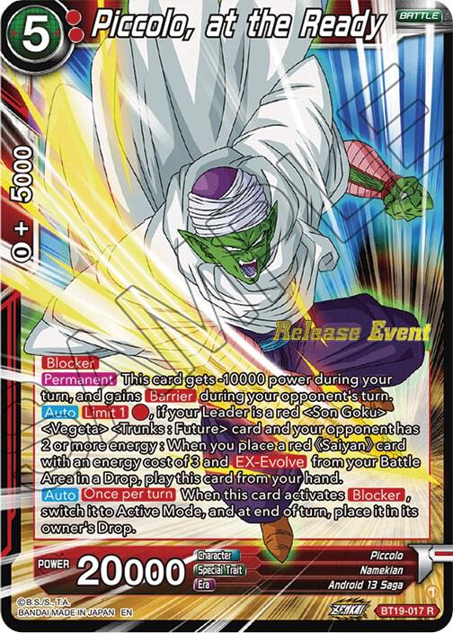 Piccolo, at the Ready (Fighter's Ambition Holiday Pack) #BT19-017 — Tournament Promotion Cards