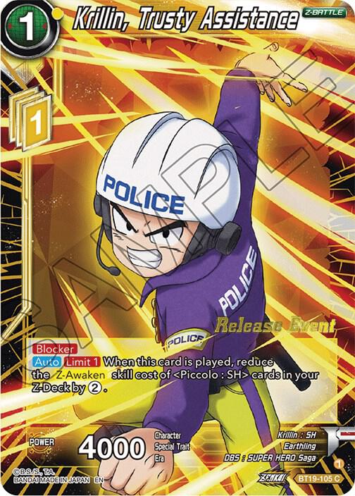 Krillin, Trusty Assistance (Fighter's Ambition Holiday Pack) #BT19-105 — Tournament Promotion Cards