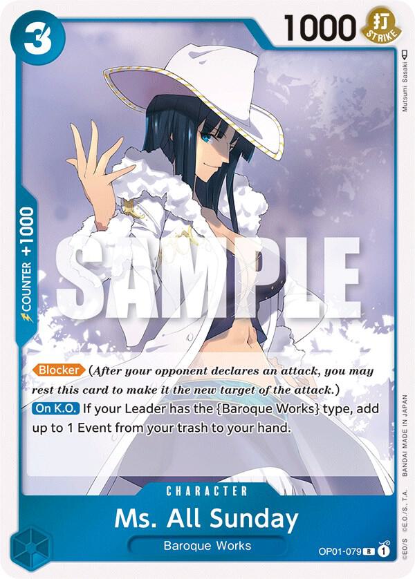 Ms All Sunday onepiece card