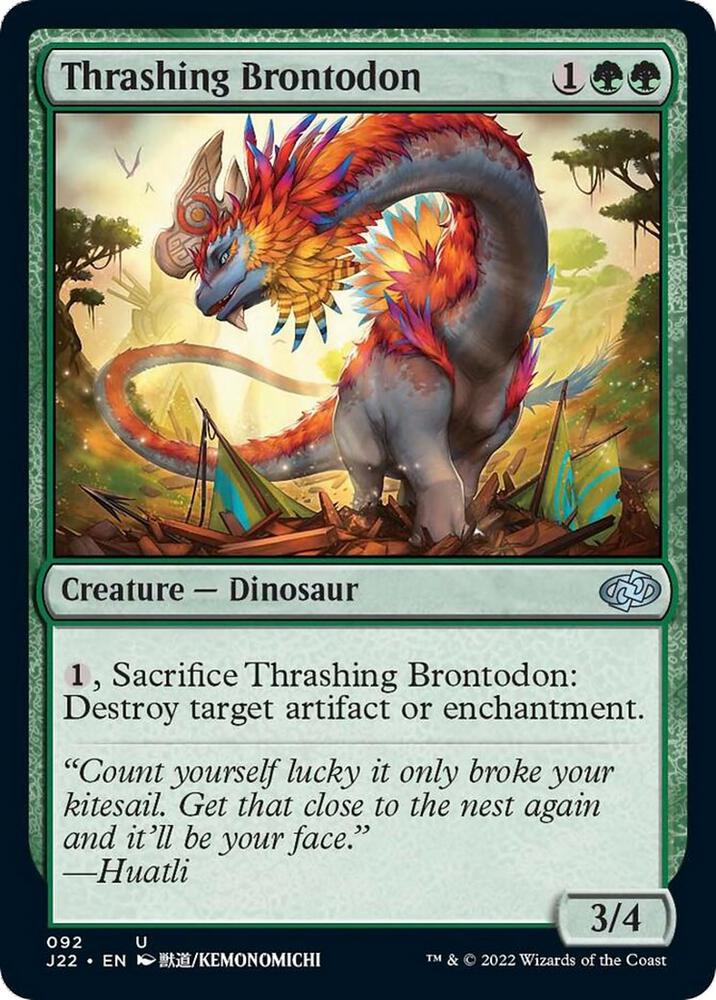 Thrashing Brontodon - Jumpstart 2022 - Magic: The Gathering