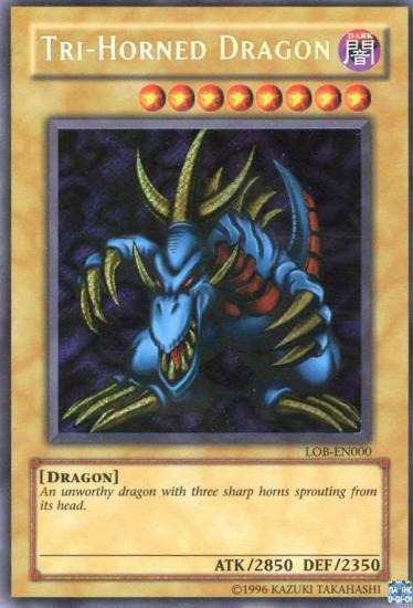 PSA トライホーンドラゴン LOB-EN000 シークレット 遊戯王 トライホーンドラゴン シークレット LOB-EN000 英語