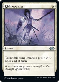 Righteousness - Jumpstart 2022 - Magic: The Gathering card