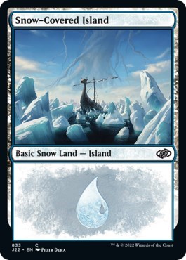 Snow-Covered Island from J22 #833, Magic: The Gathering card