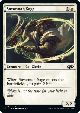 Savannah Sage from J22 #238, Magic: The Gathering card
