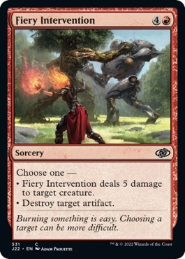 Fiery Intervention from J22 #531, Magic: The Gathering card