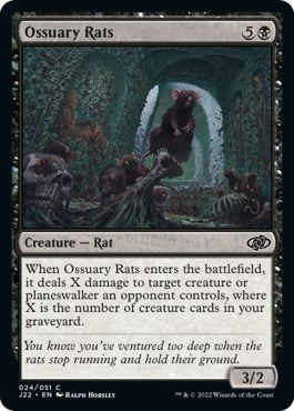 Ossuary Rats from J22 #24, Magic: The Gathering card