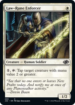 Law-Rune Enforcer from J22 #206, Magic: The Gathering card