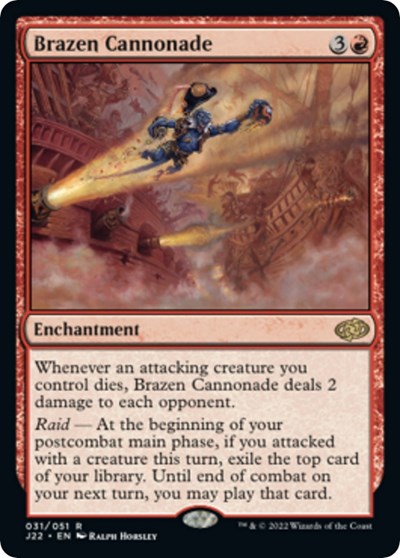 Brazen Cannonade from J22 #31, Magic: The Gathering card