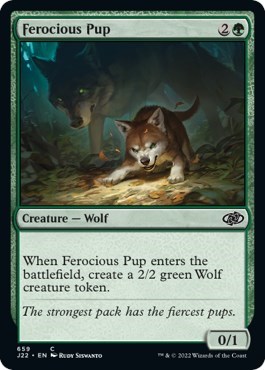 Ferocious Pup from J22 #659, Magic: The Gathering card