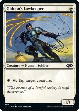 Gideon's Lawkeeper from J22 #190, Magic: The Gathering card