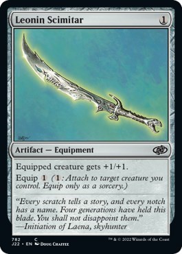 Leonin Scimitar from J22 #782, Magic: The Gathering card