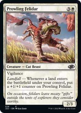 Prowling Felidar from J22 #229, Magic: The Gathering card