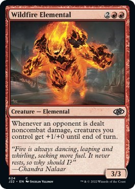 Wildfire Elemental from J22 #624, Magic: The Gathering card