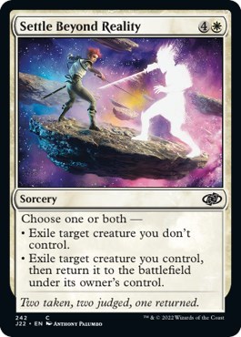 Settle Beyond Reality from J22 #242, Magic: The Gathering card