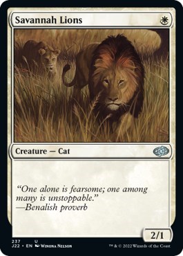 Savannah Lions from J22 #237, Magic: The Gathering card