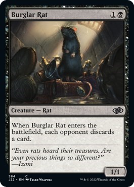 Burglar Rat from J22 #384, Magic: The Gathering card