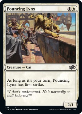 Pouncing Lynx from J22 #228, Magic: The Gathering card