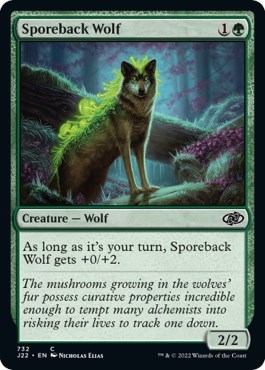 Sporeback Wolf from J22 #732, Magic: The Gathering card