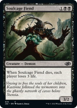 Soulcage Fiend from J22 #470, Magic: The Gathering card