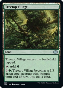 Treetop Village from J22 #827, Magic: The Gathering card