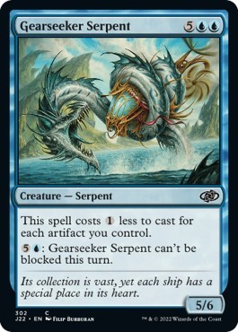 Gearseeker Serpent from J22 #302, Magic: The Gathering card