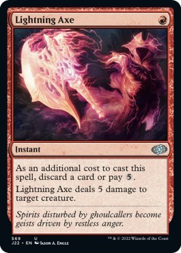 Lightning Axe from J22 #569, Magic: The Gathering card