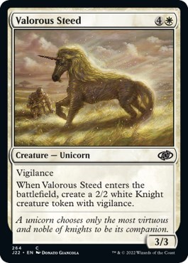 Valorous Steed from J22 #264, Magic: The Gathering card