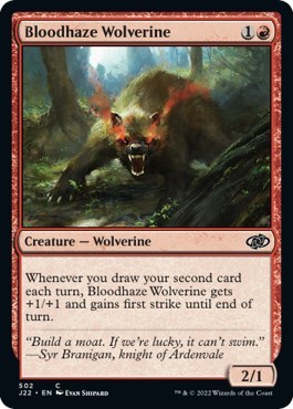Bloodhaze Wolverine from J22 #502, Magic: The Gathering card